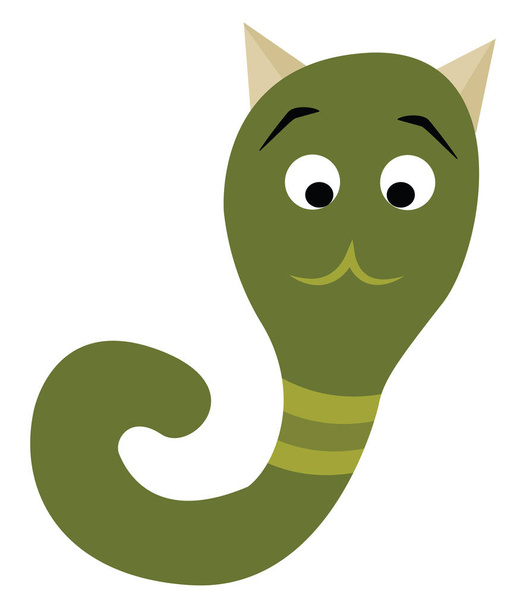 monstre vert comme un serpent, vecteur ou illustration couleur
.  - Vecteur, image