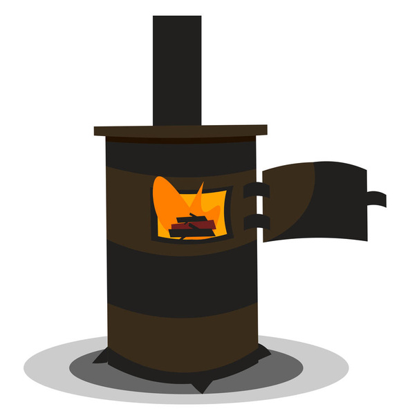 Clipart of the medieval stove / Medieval torch sconce, vector or c
 - Вектор,изображение