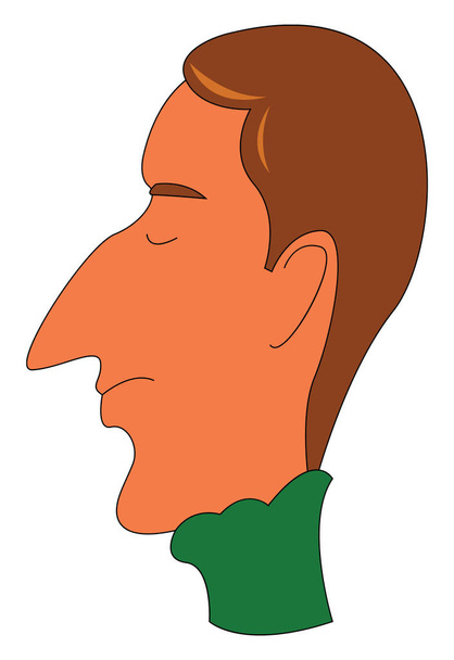 Кліпарт чоловіка в зеленій сорочці черепашки, встановленій на ізольованій
 - Вектор, зображення