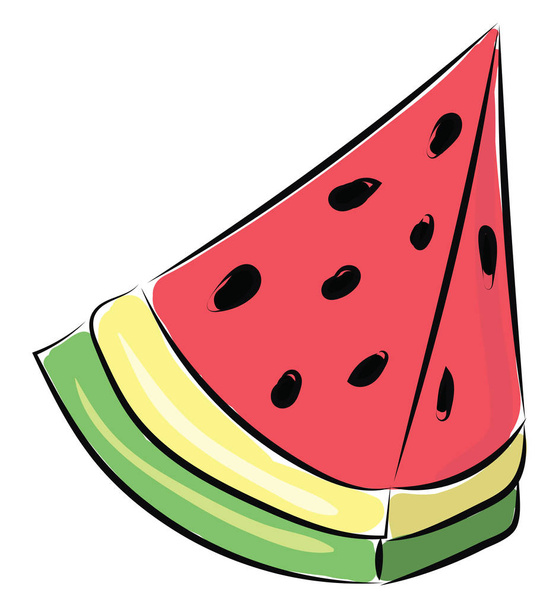 Bild der Wassermelone, Vektor- oder Farbabbildung. - Vektor, Bild