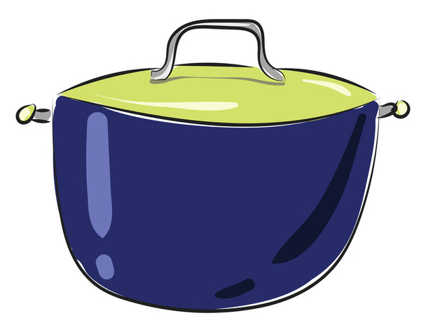 Image of blue pan, vector or color illustration. - Vettoriali, immagini