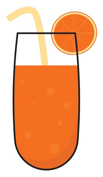 Image of cold juice, vector or color illustration. - Вектор,изображение