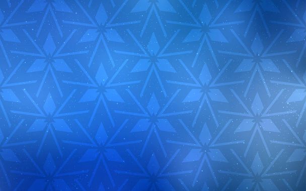 Light BLUE vector template with crystals, triangles. - Vector, Image