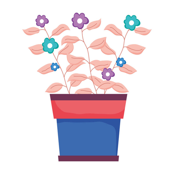 cute houseplant floral decoration vector illustration design - Vector, Image