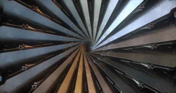 Hintergrund / Hintergrund eines metallischen Kaleidoskops. - Foto, Bild