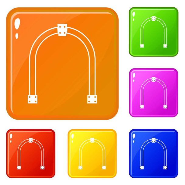 Arch icons set vector color - Vector, afbeelding