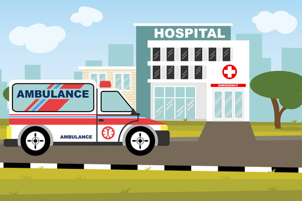 Het Professional Medical Center for Health Life concept met cartoon, anime en achtergrond-vector illustratie EPS 10. - Vector, afbeelding