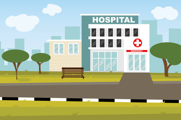 Le centre médical professionnel pour la santé concept de vie avec dessin animé, anime et arrière-plan illustration vectorielle Eps 10
. - Vecteur, image