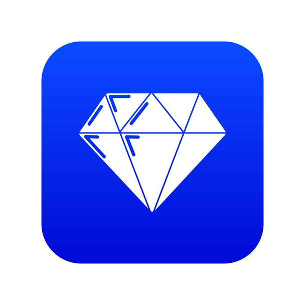 Diamond icon blue vector - Vector, Image
