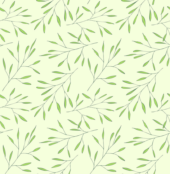 Leafs green pattern. Backdrop for wrappers, cards, labels, covers, textiles, web page background - Vector, Image
