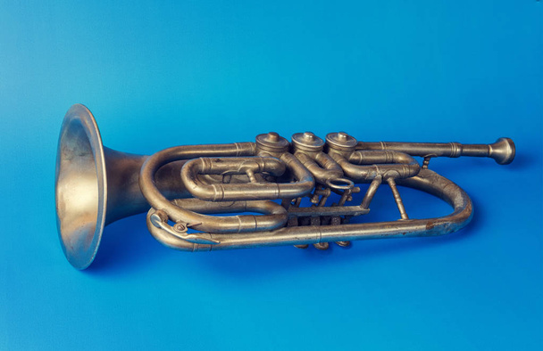 Vieja trompeta dorada
 - Foto, imagen