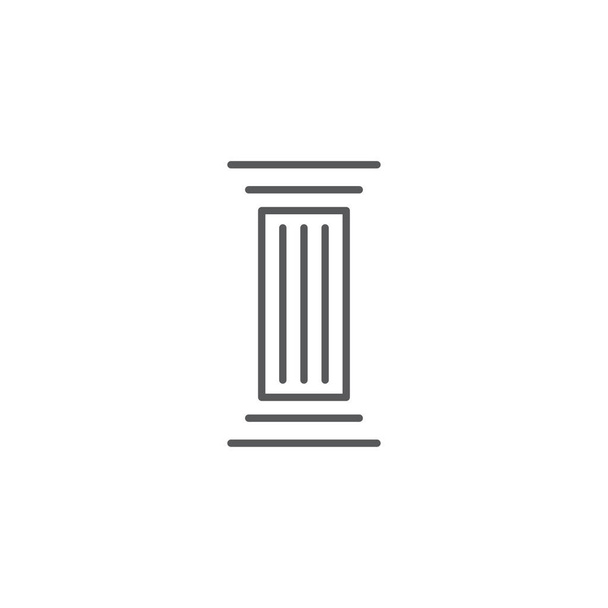 Conceito do ícone do vetor do pilar da coluna antiga, isolado no fundo branco
 - Vetor, Imagem