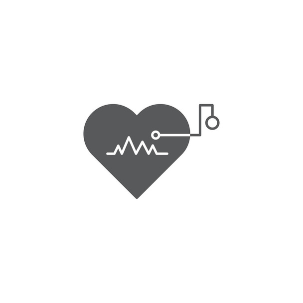 Ιδέα του διανυσματικού φορέα για την τεχνητή καρδιακή βηματοδότη, απομονωμένη σε λευκό φόντο - Διάνυσμα, εικόνα