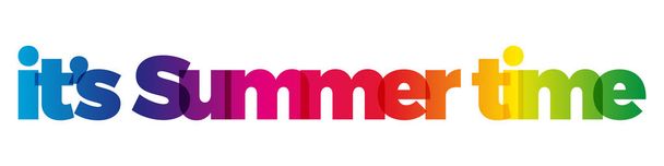 Het woord zijn zomertijd. Vector banner met de tekst gekleurde Ra - Vector, afbeelding