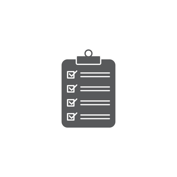 Clipboard Checkliste Vektorsymbol-Konzept, isoliert auf weißem Hintergrund - Vektor, Bild