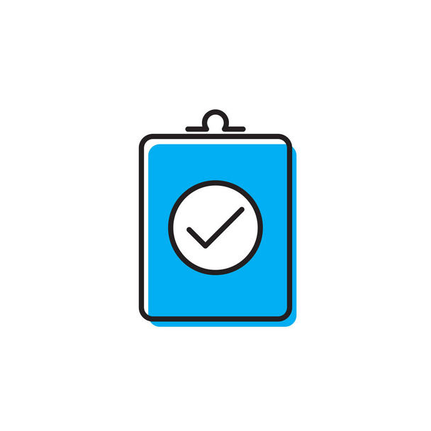 clipboard checklist vector icon concept, isolated on white background - Vector, Image