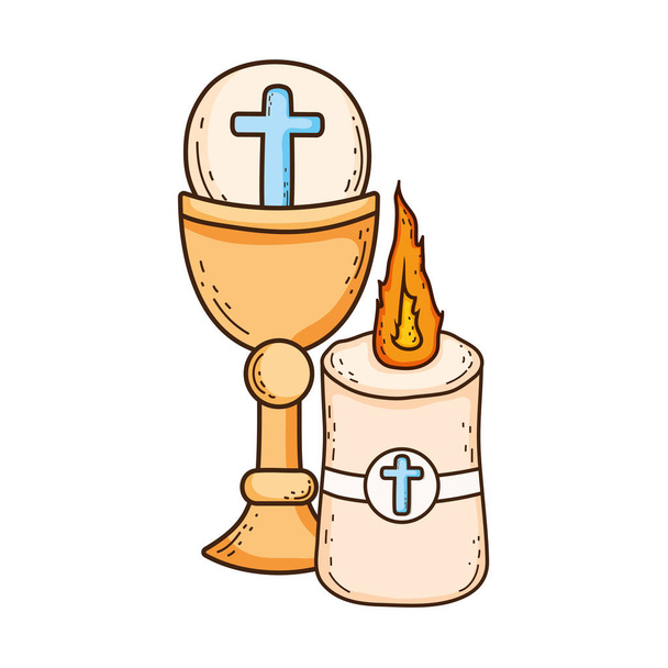 calice sacro religioso con disegno illustrazione vettoriale candela
 - Vettoriali, immagini