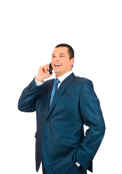 Businessman talking with cell phone - Valokuva, kuva