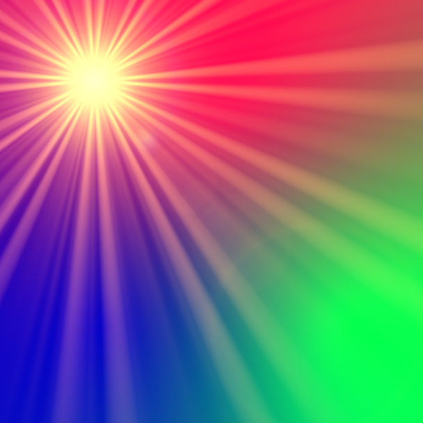 Зірка з веселковими світловими променями
 - Фото, зображення