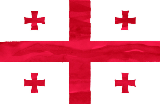 Painted flag of Georgia - Φωτογραφία, εικόνα