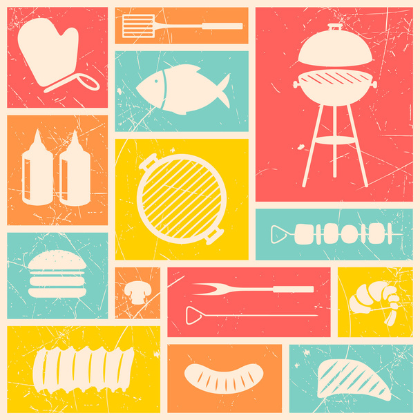 Barbecue Grill Icons - Вектор, зображення