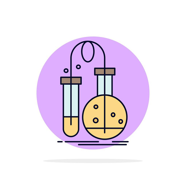 Testing, Chemistry, flask, lab, science Flat Color Icon Vector - Wektor, obraz