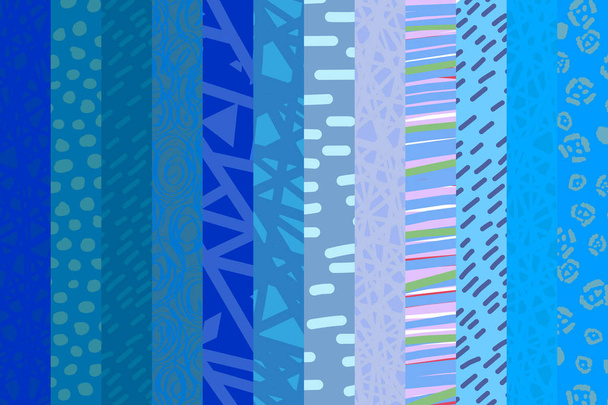 Sininen kaltevuus kollaasi tausta käsin piirretty tausta sarjakuva tyyli
 - Vektori, kuva
