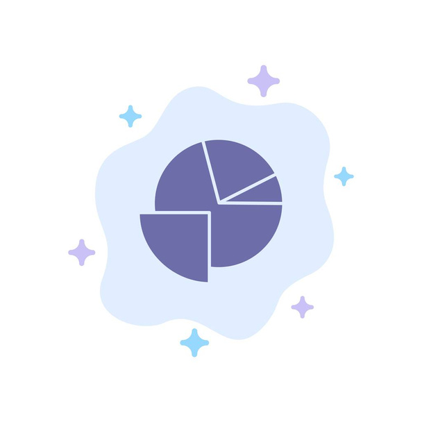 Analytics, Chart, Pie, Graph Blue Icon on Abstract Cloud Backgro - Вектор,изображение