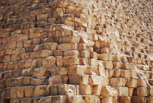 Кам'яні блоки великої піраміди Хеопса в Каїрі, Єгипет - Фото, зображення