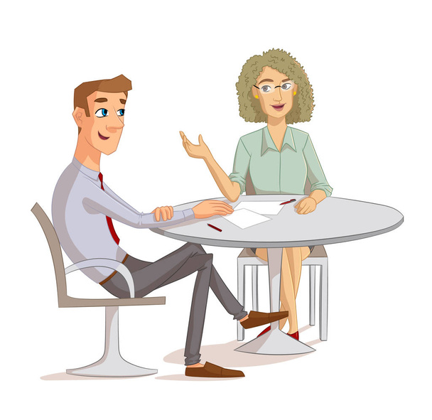 Business People Having Board Meeting, Vector illustration cartoon character. -   - Vector, Image