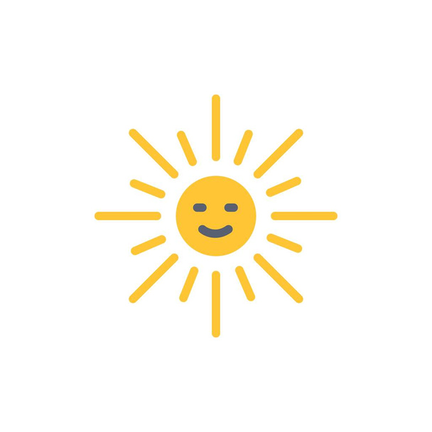 Icono de color plano de brillo, luz, sol y primavera. Vector icono prohibición
 - Vector, Imagen