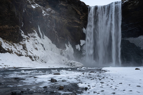 スコウガ滝、アイスランド、ヨーロッパ - 写真・画像