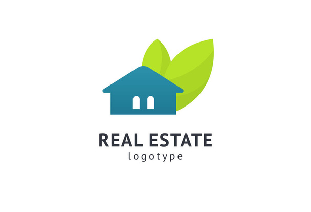 Abstract real estate agent logo icon vector design. Rent, sale of real estate vector logo, House cleaning, home security, real estate auction, grass cutting. Vector building logo concept. - Vector, Image