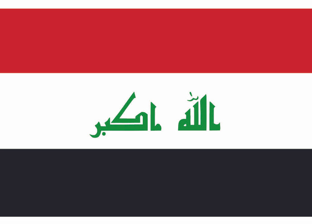 Iraque bandeira vetor ilustração
 - Vetor, Imagem