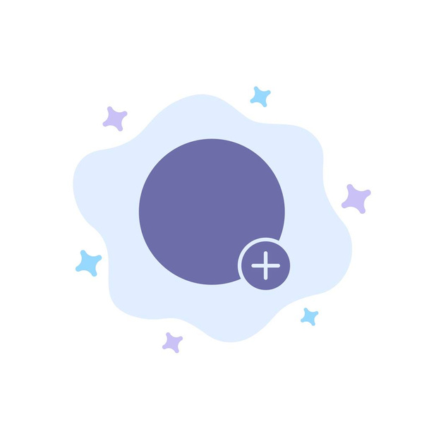 Basic, Plus, Sign, Ui Blue Icon on Abstract Cloud Background - Вектор,изображение