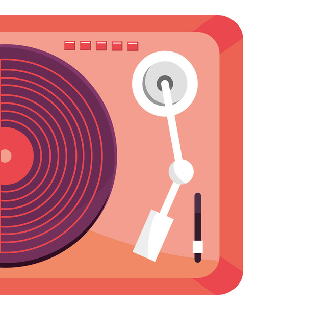 gramofon, samostatný ikony barevné vektorové ilustrace grafický design - Vektor, obrázek
