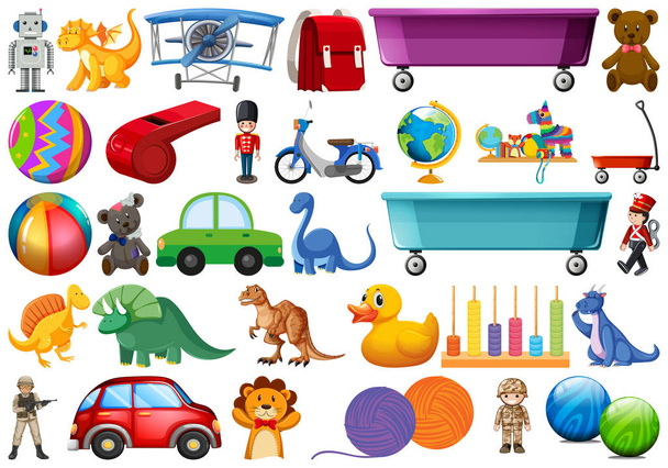 Набір дитячих іграшок
 - Вектор, зображення