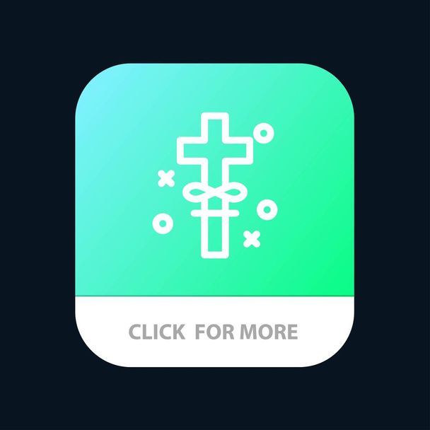 Кнопка мобильного приложения Крест, Праздники, Святое, Пасха. Android и IOS
 - Вектор,изображение