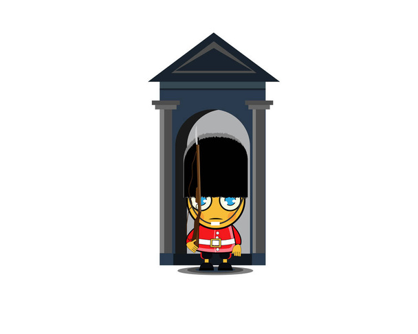 Soldier of the royal guard. Guardian of Buckingham Palace. Vector illustration. - Vecteur, image