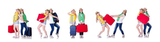 Pair of young students travelling - Foto, Imagen