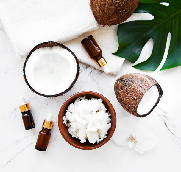 Coconut natural spa ingredients - Foto, afbeelding