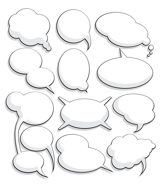 conjunto de bolhas de fala - Vetor, Imagem