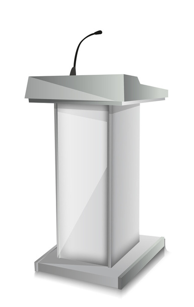 Podium with mic - Vector, Image