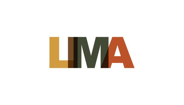 Lima, phrase chevauchent la couleur pas de transparence. Concept de simple te
 - Vecteur, image