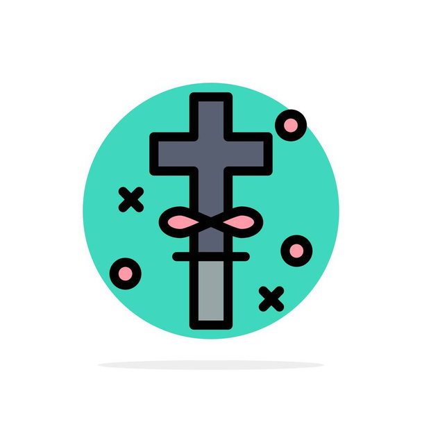 Хрест, свята, свята, Великдень Абстрактне коло Фон плоский спільний
 - Вектор, зображення