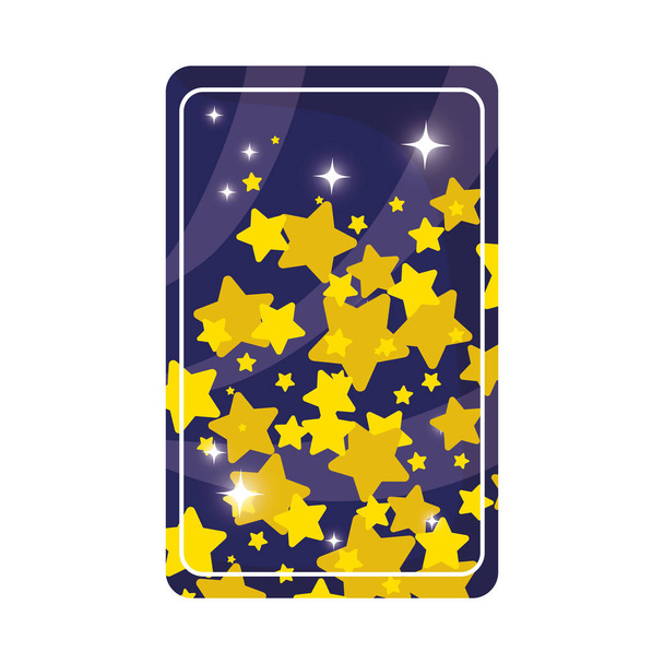 divination card with stars vector illustration design - Vector, Image