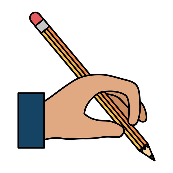 hand schrijven met potlood grafiet - Vector, afbeelding