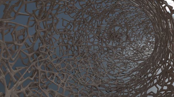 3D renderen van abstracte chaotische elementen - Foto, afbeelding