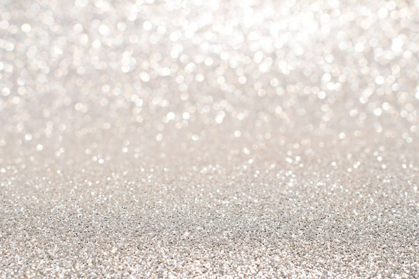 sparkles of silver glitter abstract background - Photo, Image