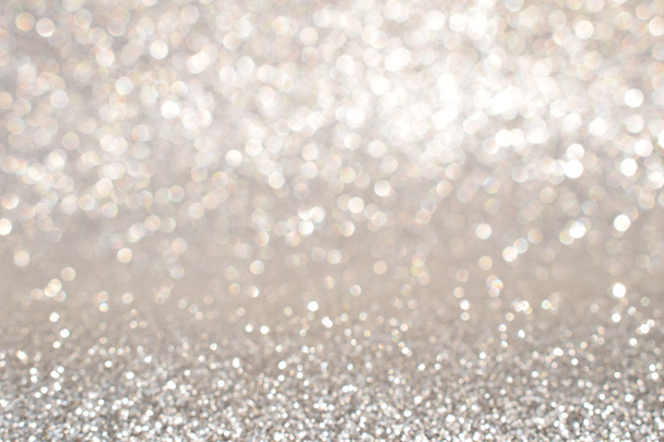 sparkles of silver glitter abstract background - Photo, Image
